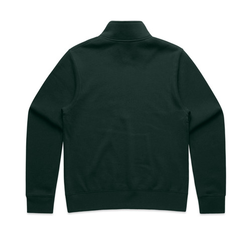 PINE GREEN - BACK wo's-stencil-half-zip-crew-pinegreen-back
